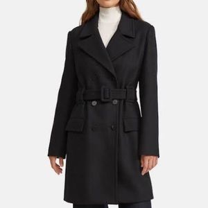 Theory Black Wool Peacoat Size Small with Tags